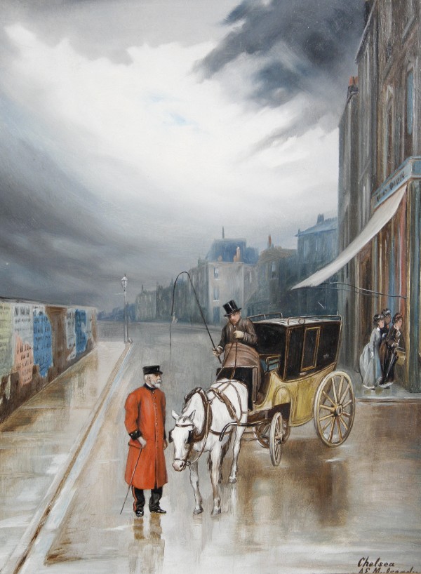 After rain - Chelsea by Augustus Edwin Mulready